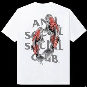 Anti Social Social Club Koi White Tee L Large 3M Reflective ASSC DS - AUTHENTIC